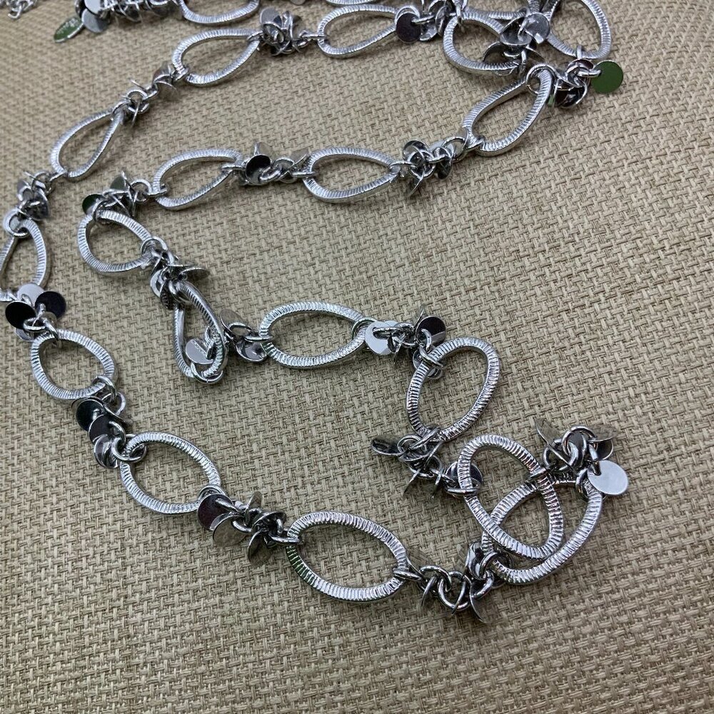 Lia Sophia Gala Ibiza Soiree Oval Links Silver Tone Necklace